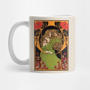 Art Deco Lady 2 (on cream) Mug